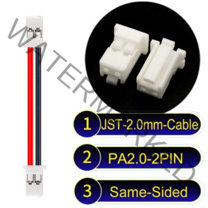 JST PA2.0 2Pin Same-Side-Head Cable