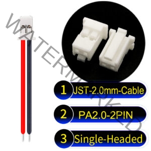 JST PA2.0 2Pin Single-Headed Cable