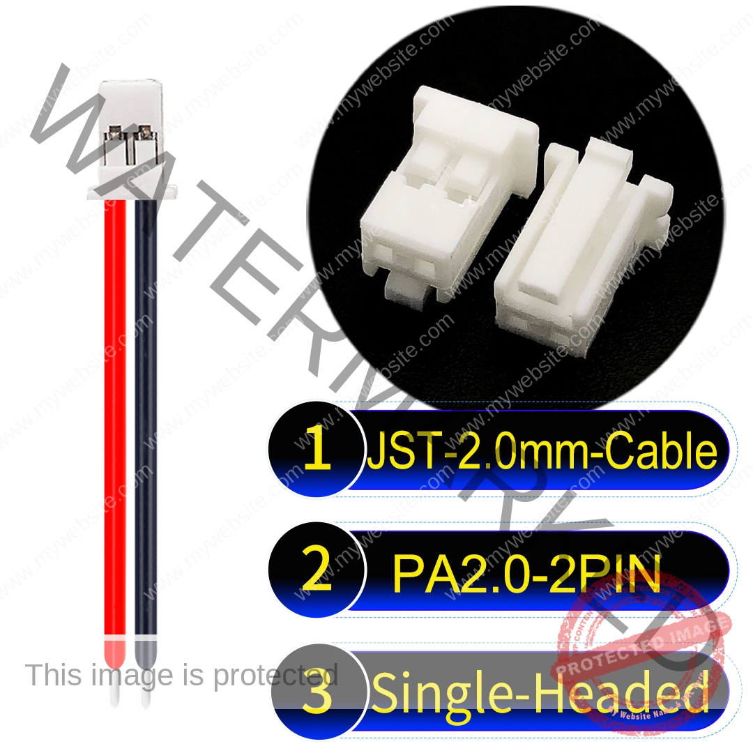 JST PA2.0 2Pin Single-Headed Cable