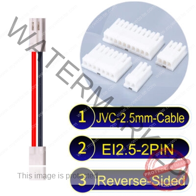 JVC 2.5mm 2-Pin Reverse-Side-Head 22AWG PVC Cable