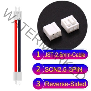 JST 2.5mm SCN2.5 2Pin Reverse-Side-Head Cable