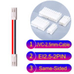 JVC 2.5mm 2-Pin Same-Side-Head 22AWG PVC Cable