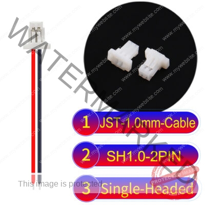 JST SH1.0 2Pin Single-Headed Cable