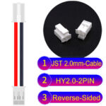 JST HY2.0mm 2-Pin Reverse-Side-Head 22AWG PVC Cable