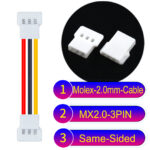 Molex MX2.0mm 3-Pin Male Same-Side-Head Cable