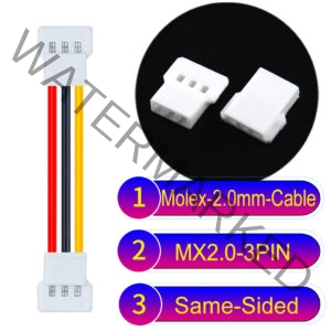 Molex MX2.0mm 3-Pin Male Same-Side-Head Cable