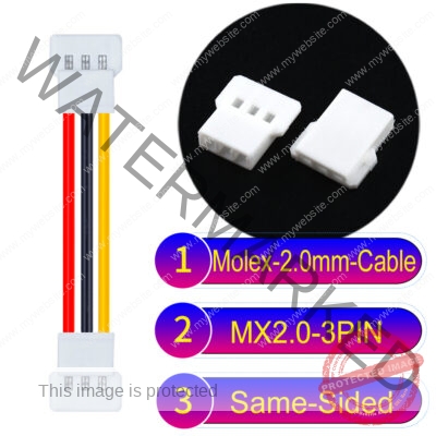 Molex MX2.0mm 3-Pin Male Same-Side-Head Cable