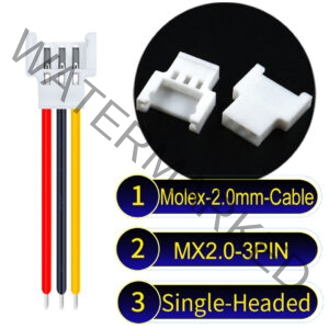 Molex MX2.0mm 3-Pin Female Single-Headed Cable