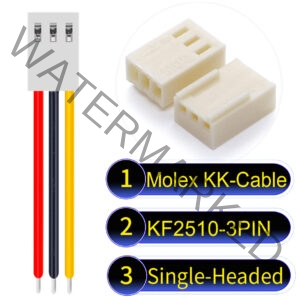 Molex KK-Cable KF2510 3-Pin Single-Headed PVC Cable