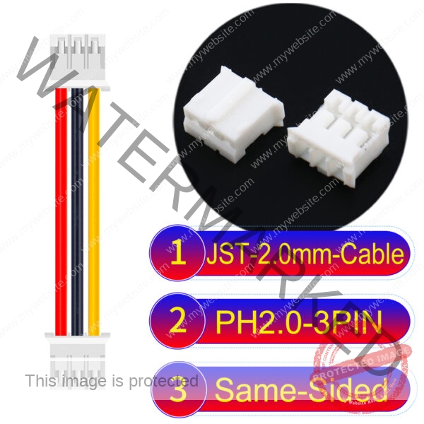 JST 2.0mm PH2.0 3Pin Same-Side-Head Cable