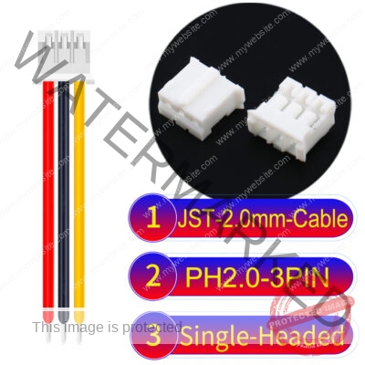 JST PH2.0 3Pin Single-Headed Cable