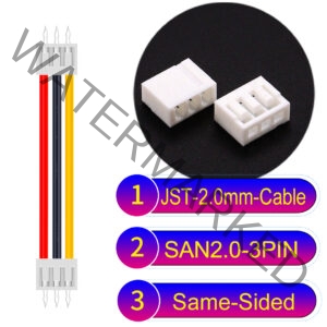 JST 2.0mm SAN2.0 3Pin Same-Side-Head Cable