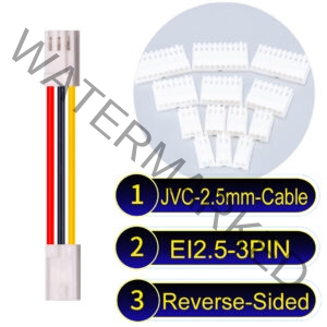 JVC 2.5mm 3-Pin Reverse-Side-Head 22AWG PVC Cable