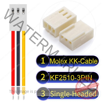 Molex KK-Cable KF2510 3-Pin Single-Headed PVC Cable