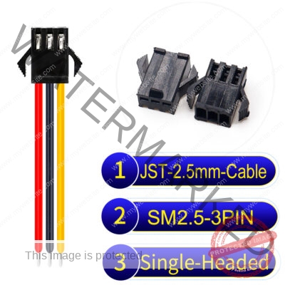 JST 2.5mm SM2.54 3Pin Single-Headed Cable