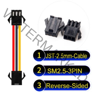 JST 2.5mm SM2.54 3Pin Reverse-Side-Head Cable