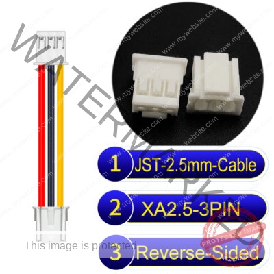 JST 2.5mm XA 3Pin Reverse-Side-Head Cable