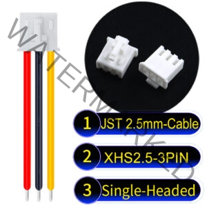 JST XHS2.5 with Belt Lock 3Pin Single-Headed Cable