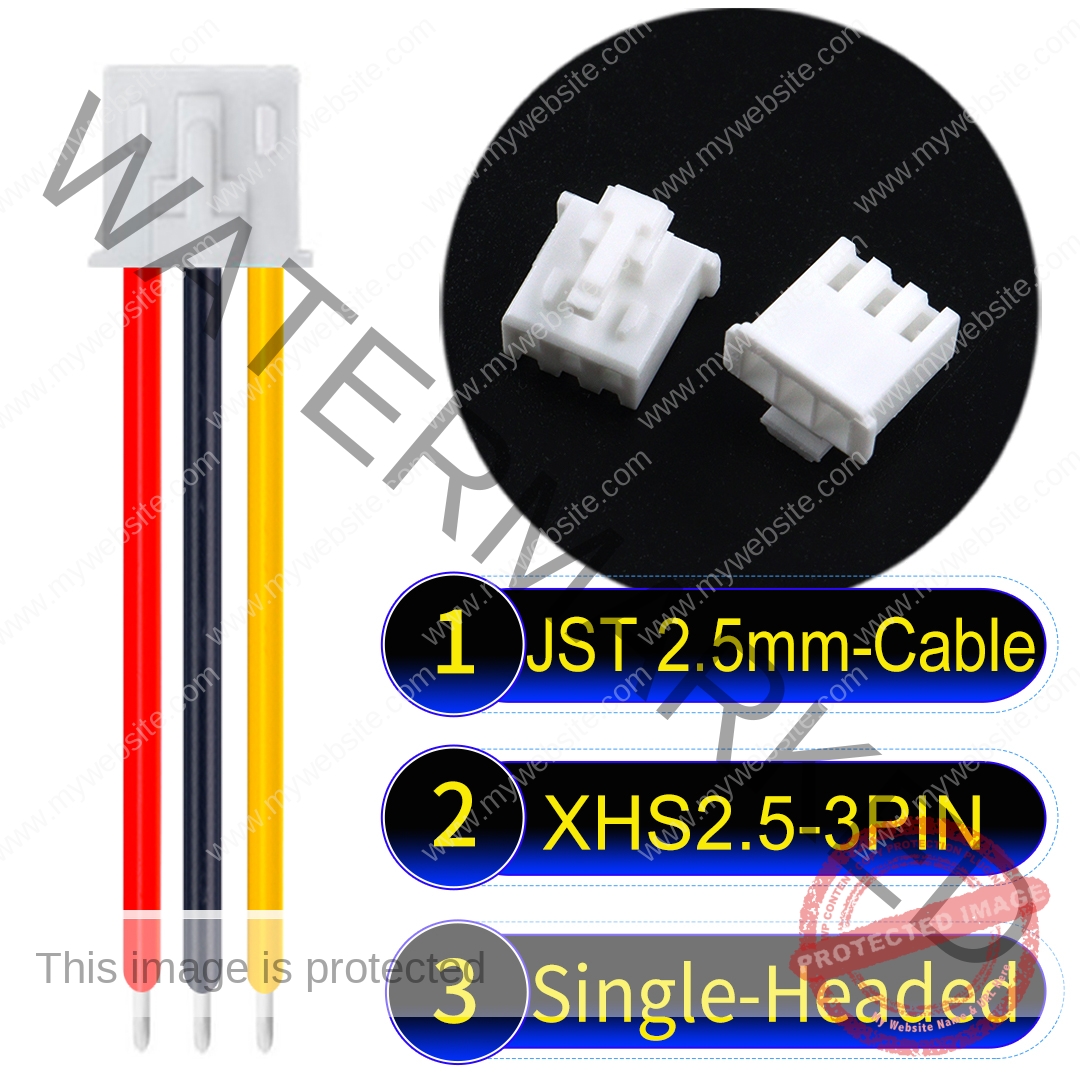 JST XHS2.5 with Belt Lock 3Pin Single-Headed Cable