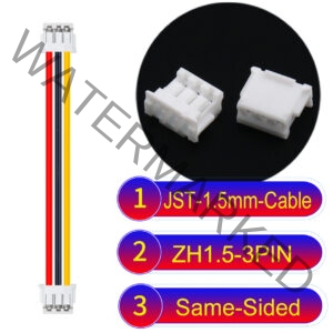 JST ZH1.5 3Pin Same-Side-Head Cable