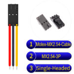 Molex 2.54mm MX2.54 3Pin Single-Headed Cable