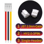 JST HY2.0mm 3-Pin Single-Headed 22AWG PVC Cable