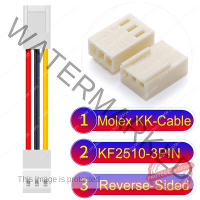 Molex KK-Cable KF2510 3-Pin Reverse-Side-Head PVC Cable