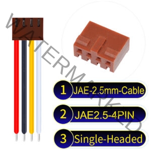 JAE 2.5mm 4-Pin Single-Headed 22AWG PVC Cable