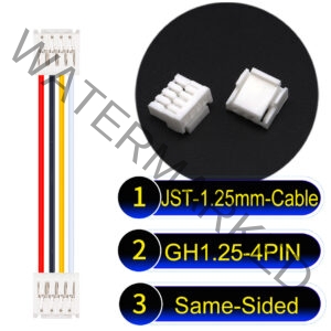 JST GH1.25mm 4-Pin Same-Side-Head 28AWG PVC Cable