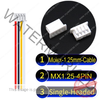 Molex MX1.25mm Picoblade 4-Pin Single-Headed 28AWG UL1571 Cable