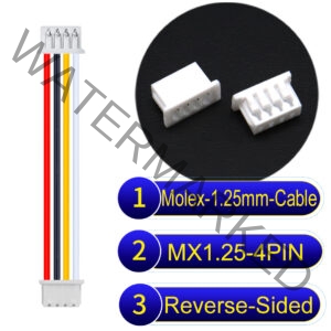 Molex MX1.25mm Picoblade 4-Pin Reverse-Side-Head 28AWG UL1571 Cable