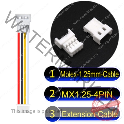 Molex MX1.25mm Picoblade 4-Pin Male Female Extension Cable 28AWG UL1571 Cable