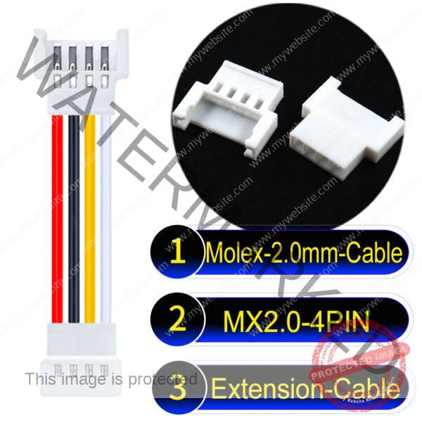 Molex MX2.0mm 4-Pin Male Female Extension Cable