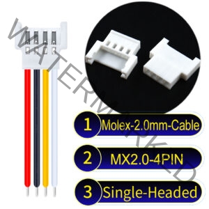 Molex MX2.0mm 4-Pin Female Single-Headed Cable