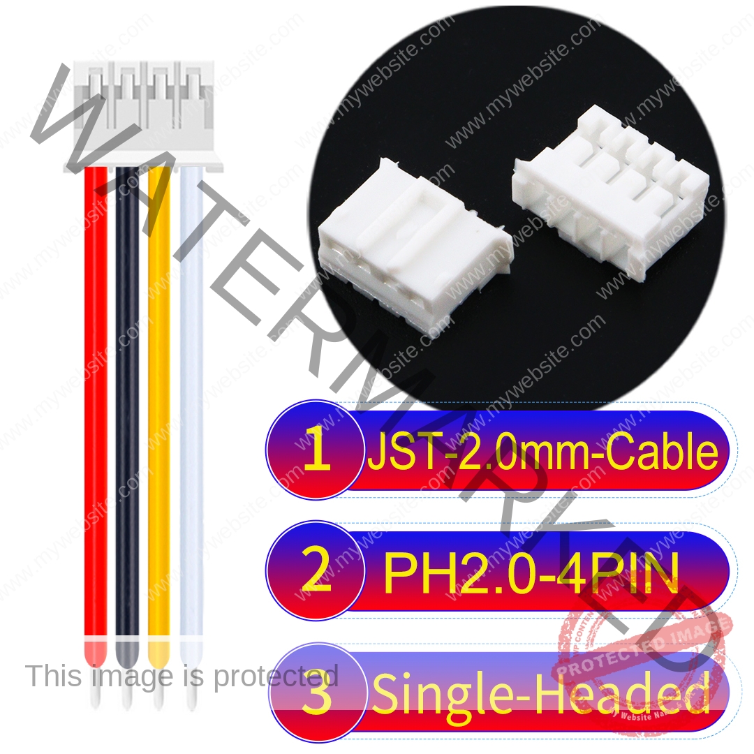 JST PH2.0 4Pin Single-Headed Cable