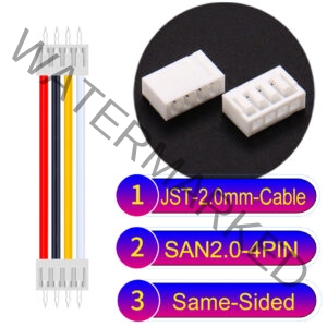 JST 2.0mm SAN2.0 4Pin Same-Side-Head Cable