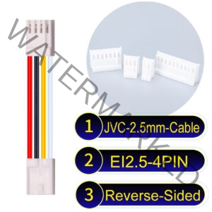 JVC 2.5mm 4-Pin Reverse-Side-Head 22AWG PVC Cable