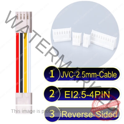 JVC 2.5mm 4-Pin Reverse-Side-Head 22AWG PVC Cable