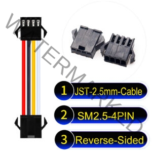 JST 2.5mm SM2.54 4Pin Reverse-Side-Head Cable