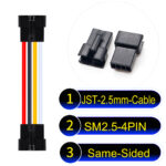 JST 2.5mm SM2.54 4Pin Female Same-Side-Head Cable