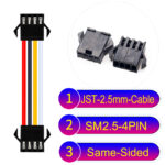 JST 2.5mm SM2.54 4Pin Male Same-Side-Head Cable