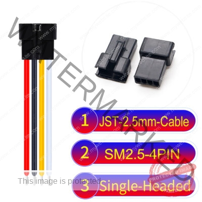 JST 2.5mm SM2.54 4Pin Female Single-Headed Cable