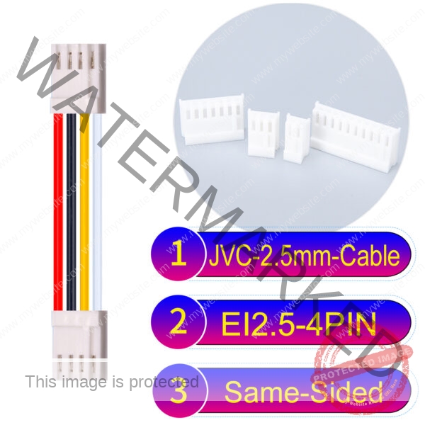 JVC 2.5mm 4-Pin Same-Side-Head 22AWG PVC Cable