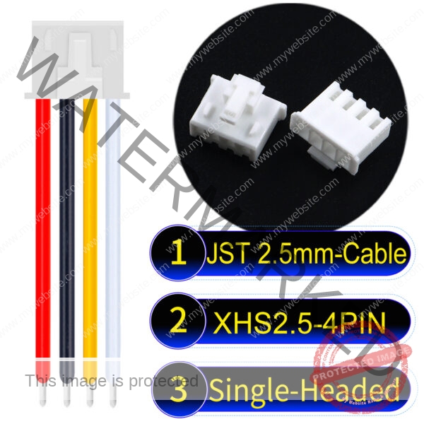 JST XHS2.5 with Belt Lock 4Pin Single-Headed Cable