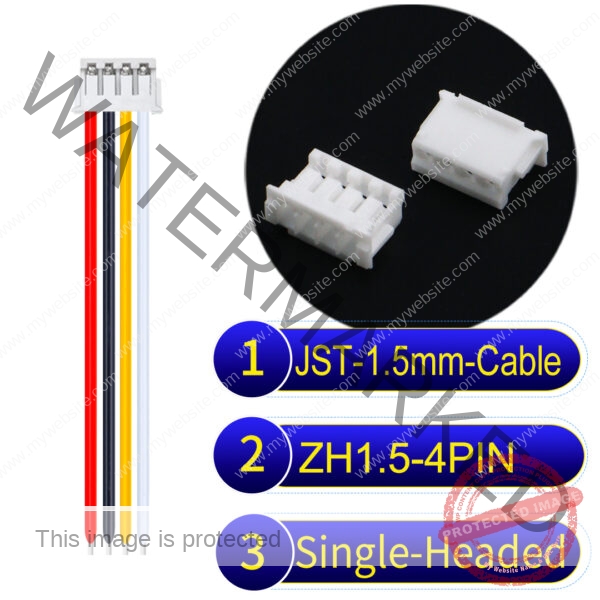 JST ZH1.5 4Pin Single-Headed Cable