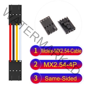 Molex 2.54mm MX2.54 4Pin Same-Side-Head Cable