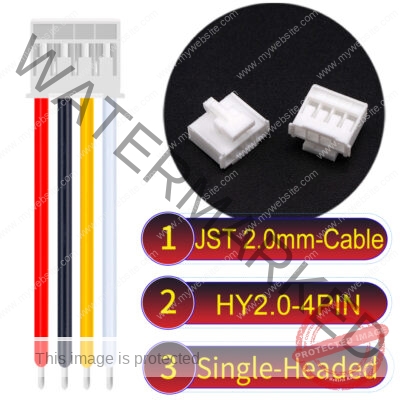 JST HY2.0mm 4-Pin Single-Headed 22AWG PVC Cable