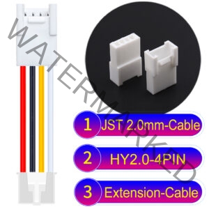 JST HY2.0mm 4-Pin Extension Cable 22AWG PVC Cable