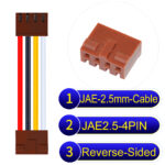 JAE 2.5mm 4-Pin Reverse-Side-Head 22AWG PVC Cable