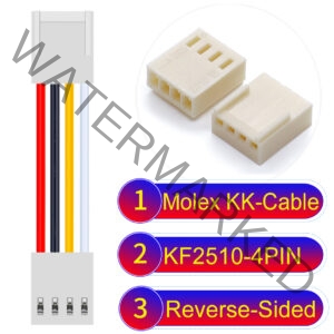 Molex KK-Cable KF2510 4-Pin Reverse-Side-Head PVC Cable